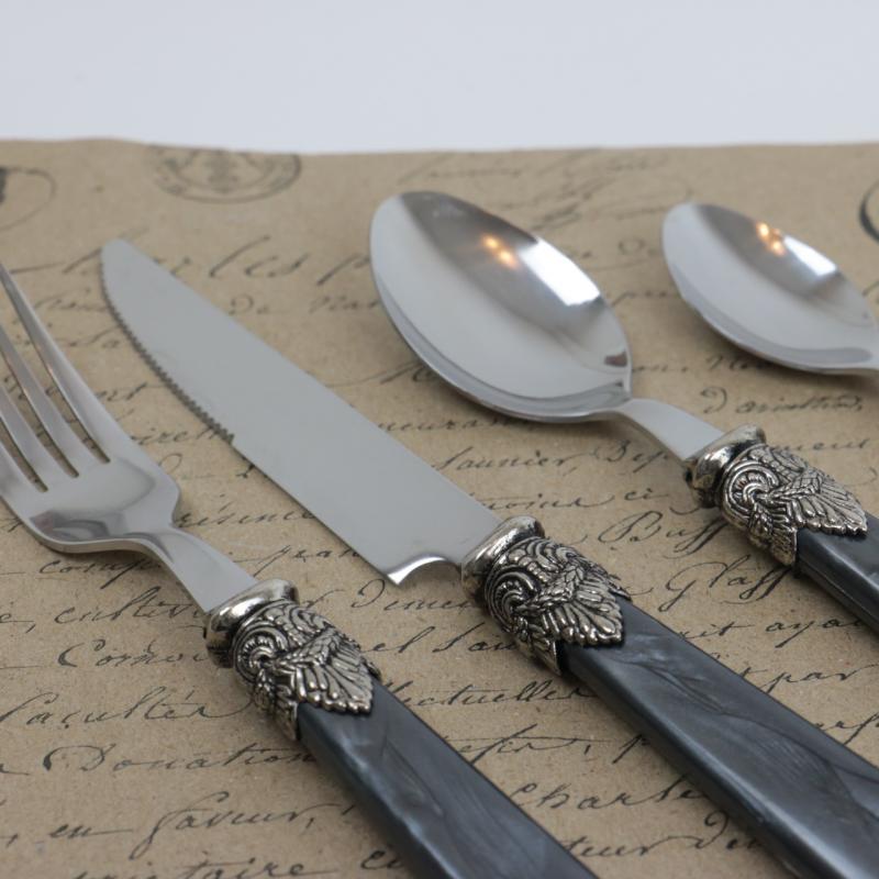 Bestikk Linas 16 stykker - antikk perlekullgrå