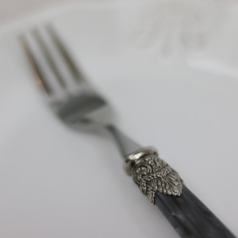 Bestikk Linas Kakegaffel 12 stk - antikk perlekullgrå