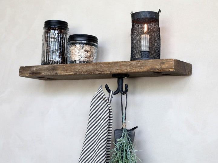 Dekorativ Flaske Krukke  Oppbevaringsglass spor og svart lokk H14 / Ø8 cm