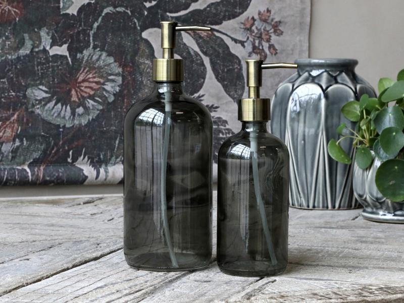 Flaske 2 pumper 1000 ml. H26 / Ø9,5 cm karbon 1 stk