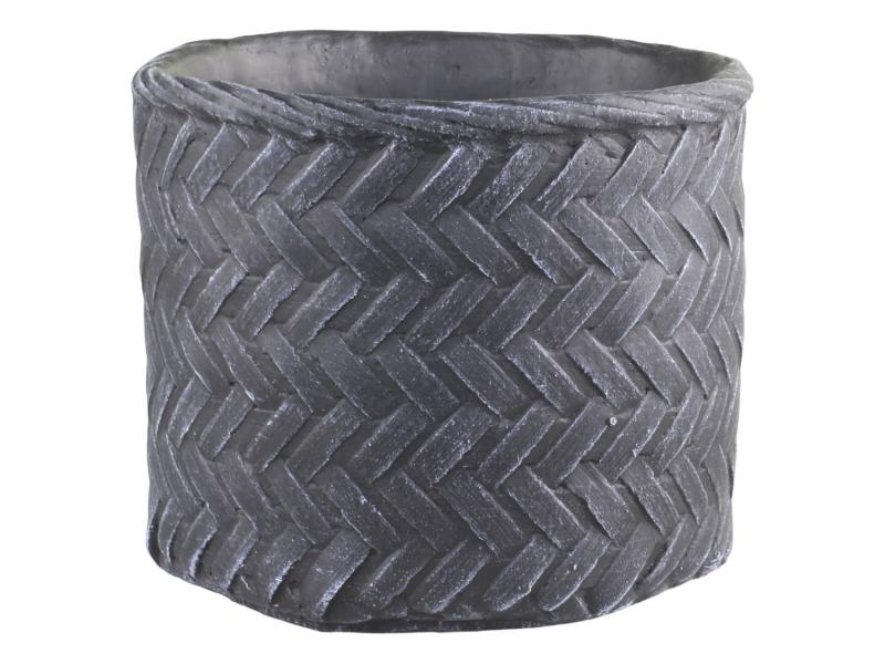 Krukke Innendørs kurvmønster H17,5 / Ø20 cm antikk kull