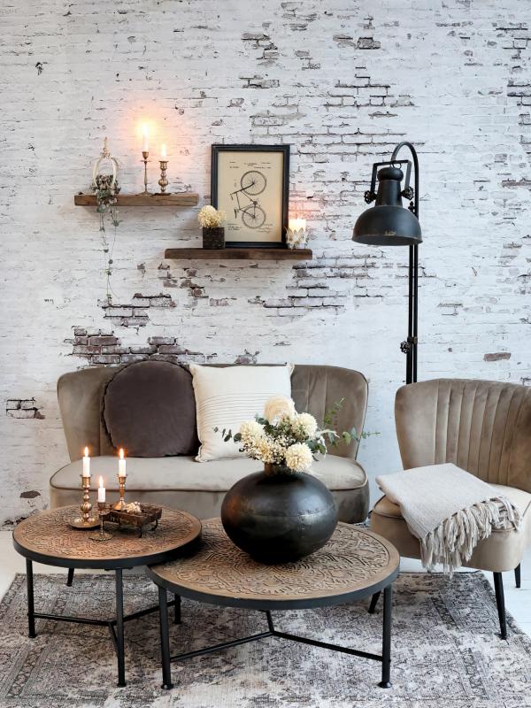 Dekorativ vase gammel ca. H32 / Ø35 cm Unik