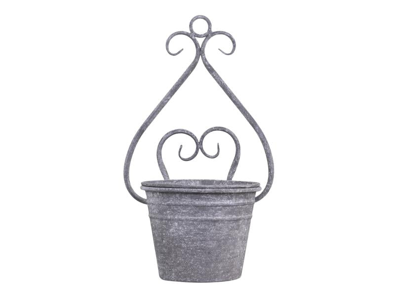 Krukke Innendørs Veggkrukke H34 / L20 / W17 cm antikk sink