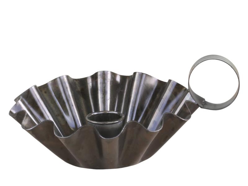 Lysestake Kammerstake H7 / L14,5 / W12 cm antikk messing 1 st