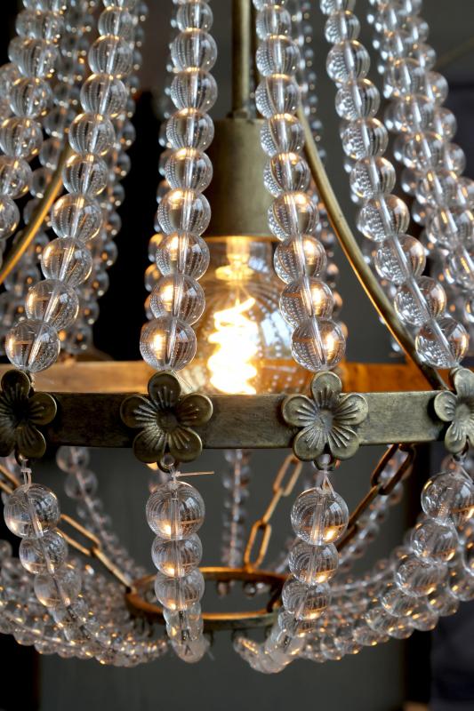 Taklampe Lysekrone H51/Ø38 cm antikk messing