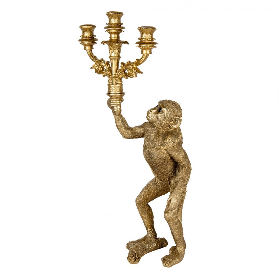 Lysestake Ape 30x22x60 cm Gullfarget