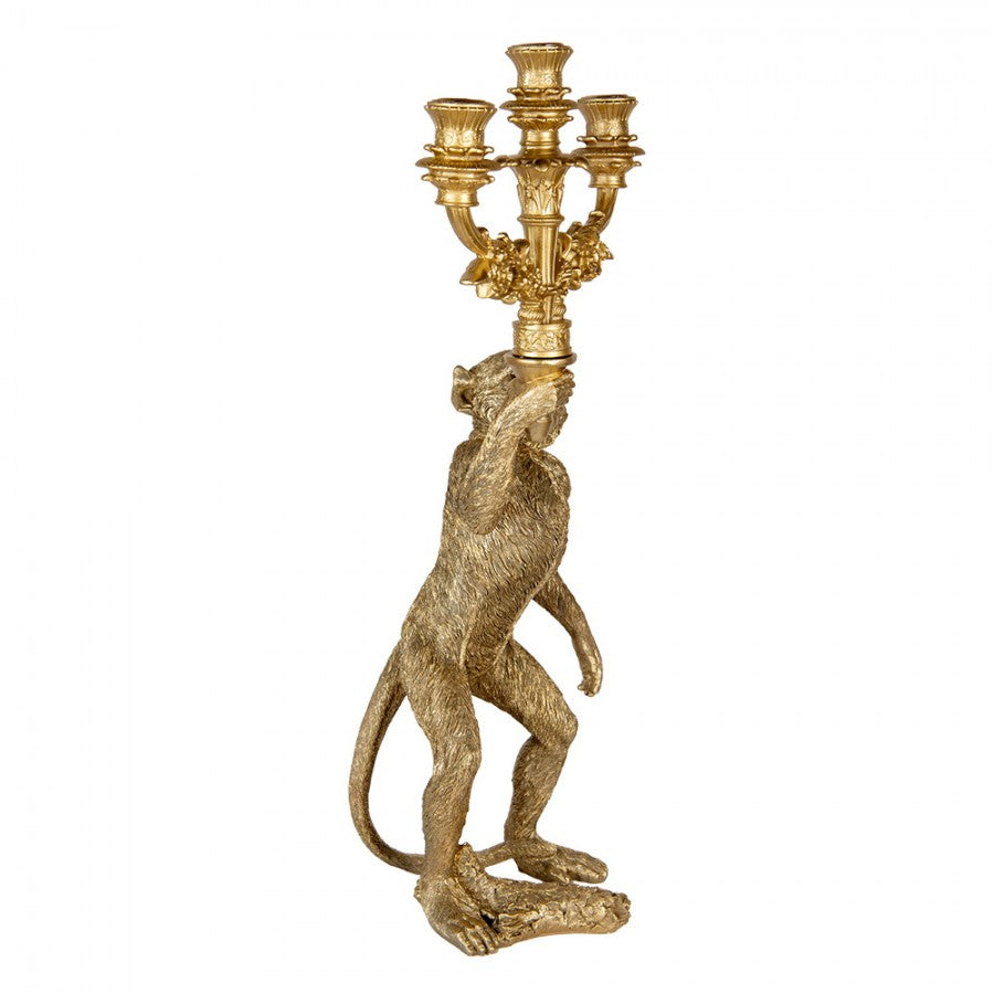 Lysestake Ape 30x22x60 cm Gullfarget