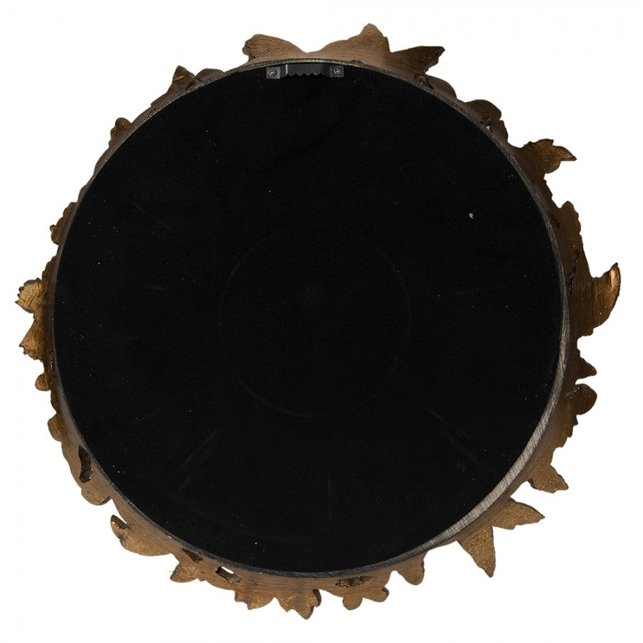 Väggspegel Ø 34 cm Gyllene färg Polyresin Rund