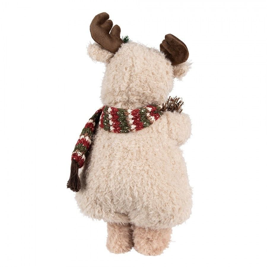 Juldekoration Inomhus Björn 38 cm Beige Brun Tyg