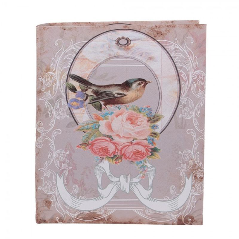 Dekoration Boklåda Fågel 3-pack 27/22/17 cm Rosa träfågel