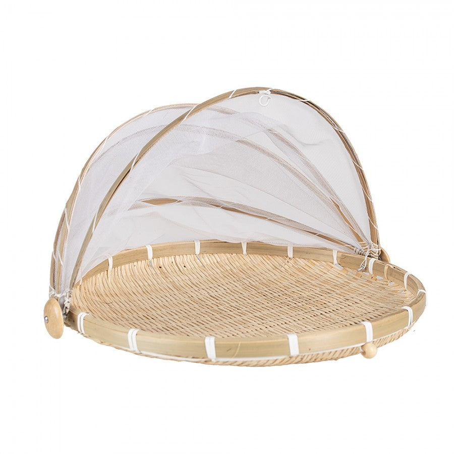 Redskapsholder Matbeskyttelse Beige Hvit (sett med 3) 48x46x26 /41x39x21 /35x31x19 cm