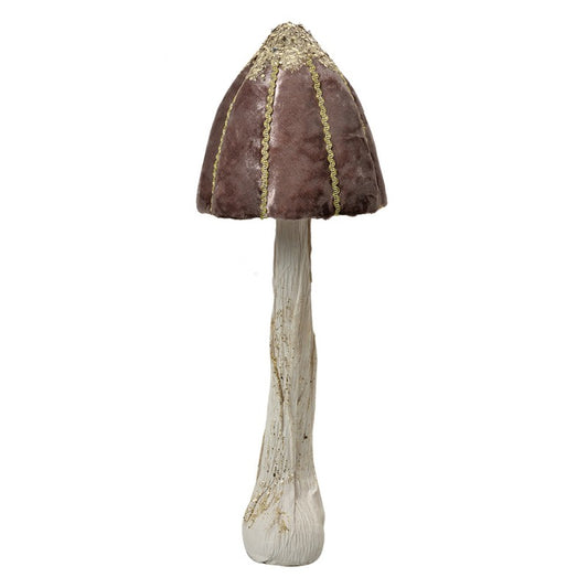 Dekorasjon Sopp Ø 15x40 cm Brun