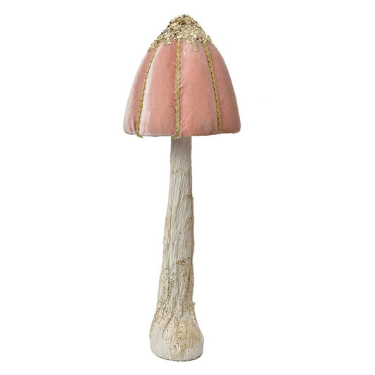 Dekorasjon Sopp Ø 15x40 cm Rosa