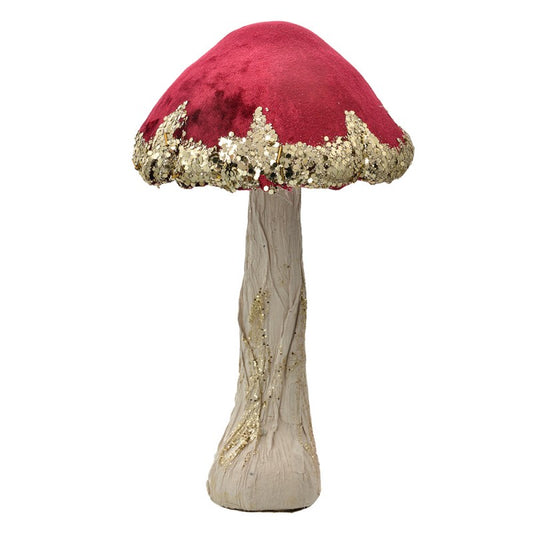 Dekorasjon Sopp Ø 17x29 cm Rød