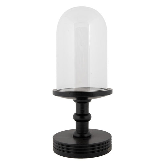 Dekorasjon Glassklokke Ø 14x34 cm Sort Treglass