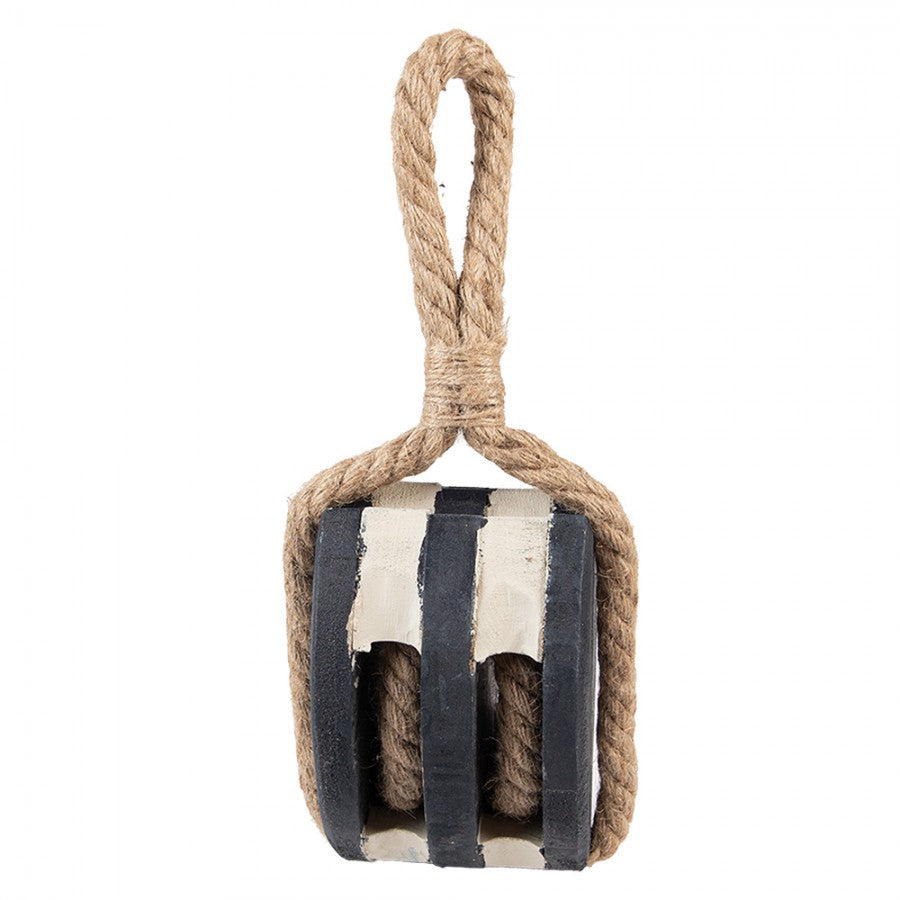 Maritim Dekorasjon Talje 14x12x21/35 cm Sort Tre
