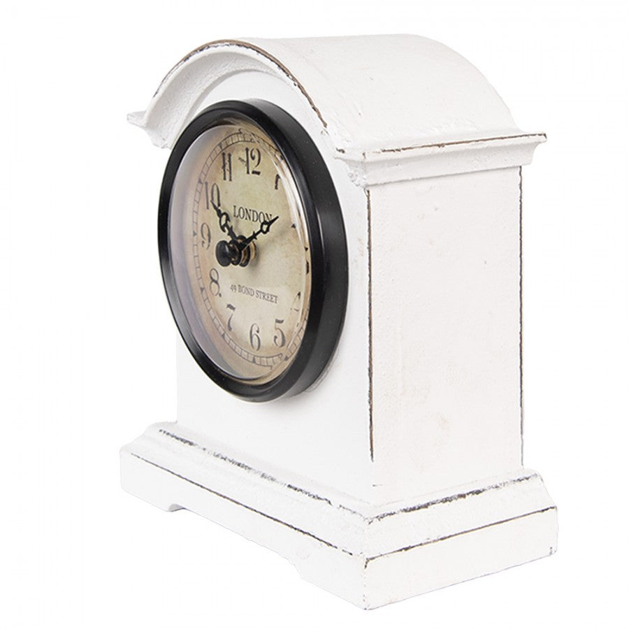 Bordklokke 13x7x14 cm White Wood