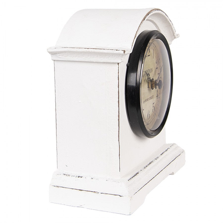 Bordklokke 13x7x14 cm White Wood