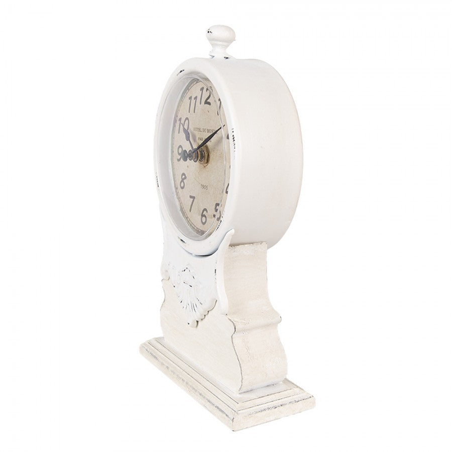 Bordklokke 14x6x23 cm White Wood
