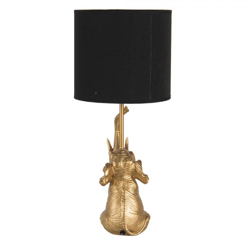 Bordslampa Ø 20x46 Cm Guldfärgad Svart Polyresin Skrivbordslampa