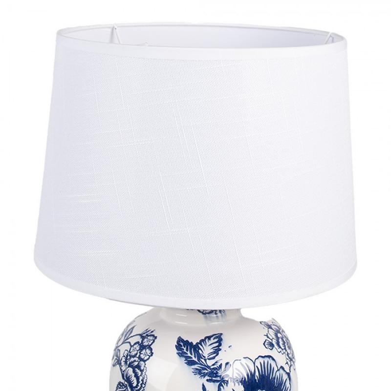 Bordslampa Ø 28x42 cm Vit Blå Keramisk