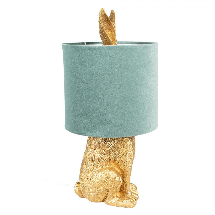 Bordlampe Kanin Ø 20x43 cm Gullfarget Grønn