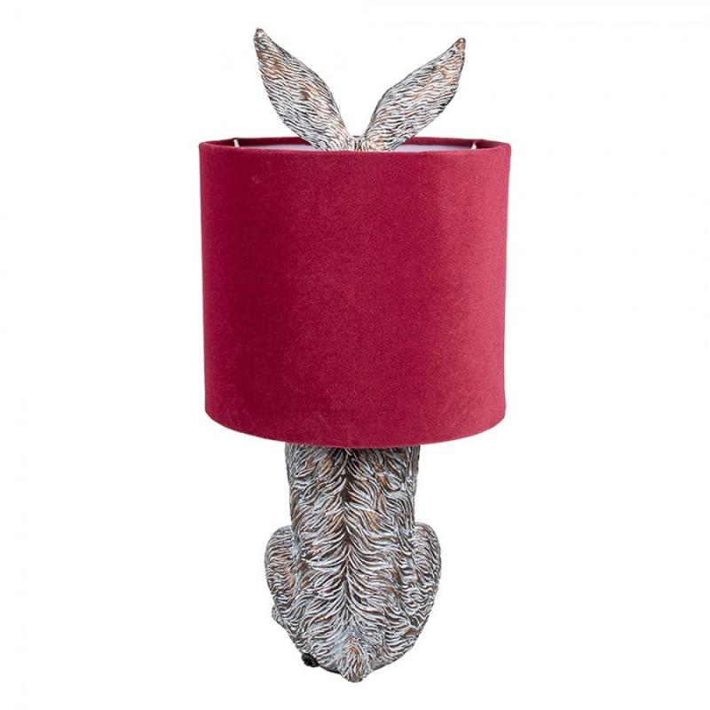 Bordslampa Kanin Ø 20x43 cm Brun Röd