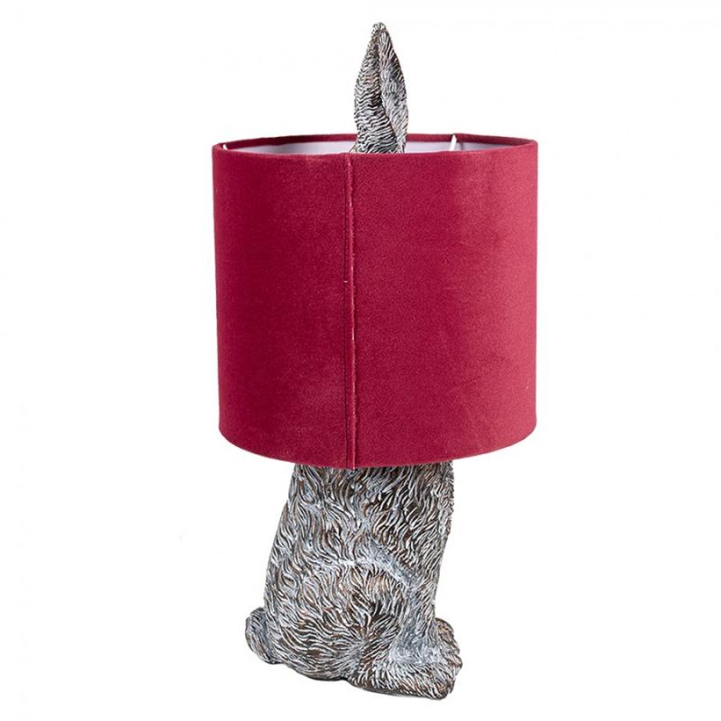 Bordslampa Kanin Ø 20x43 cm Brun Röd