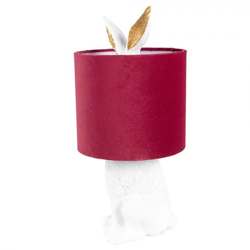 Bordslampa Kanin Ø 20x43 cm Vit Röd