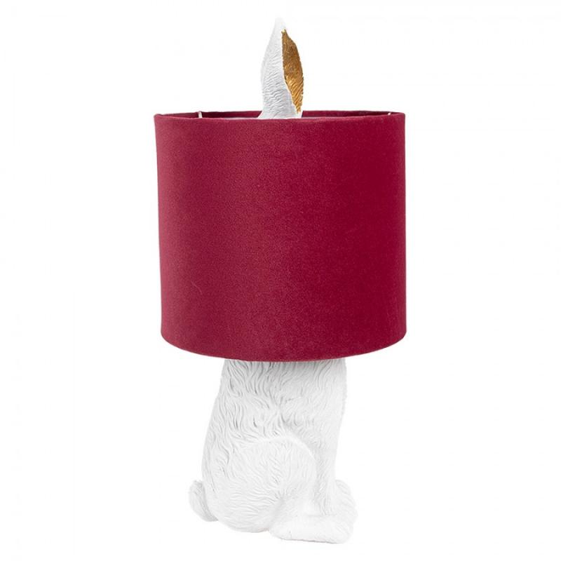 Bordslampa Kanin Ø 20x43 cm Vit Röd