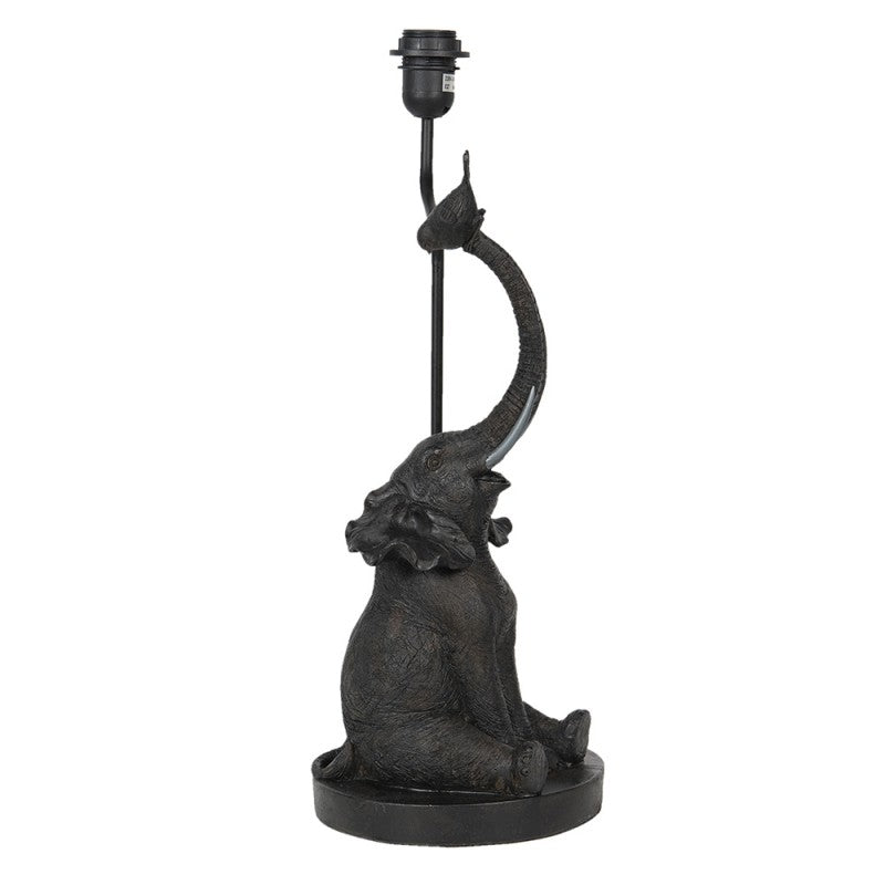 Bordslampa Lampfot Elefant 33x33x57 Cm Svart porslin rund