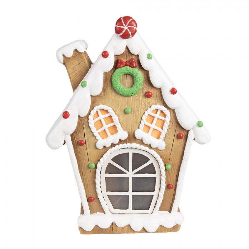 Juldekoration Inomhus Hus med LED Brun 27x11x36 cm