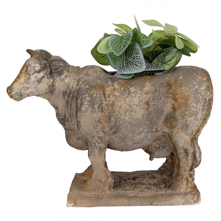 Blomsterpotte Ku 36x15x28 cm Grå Keramisk materiale