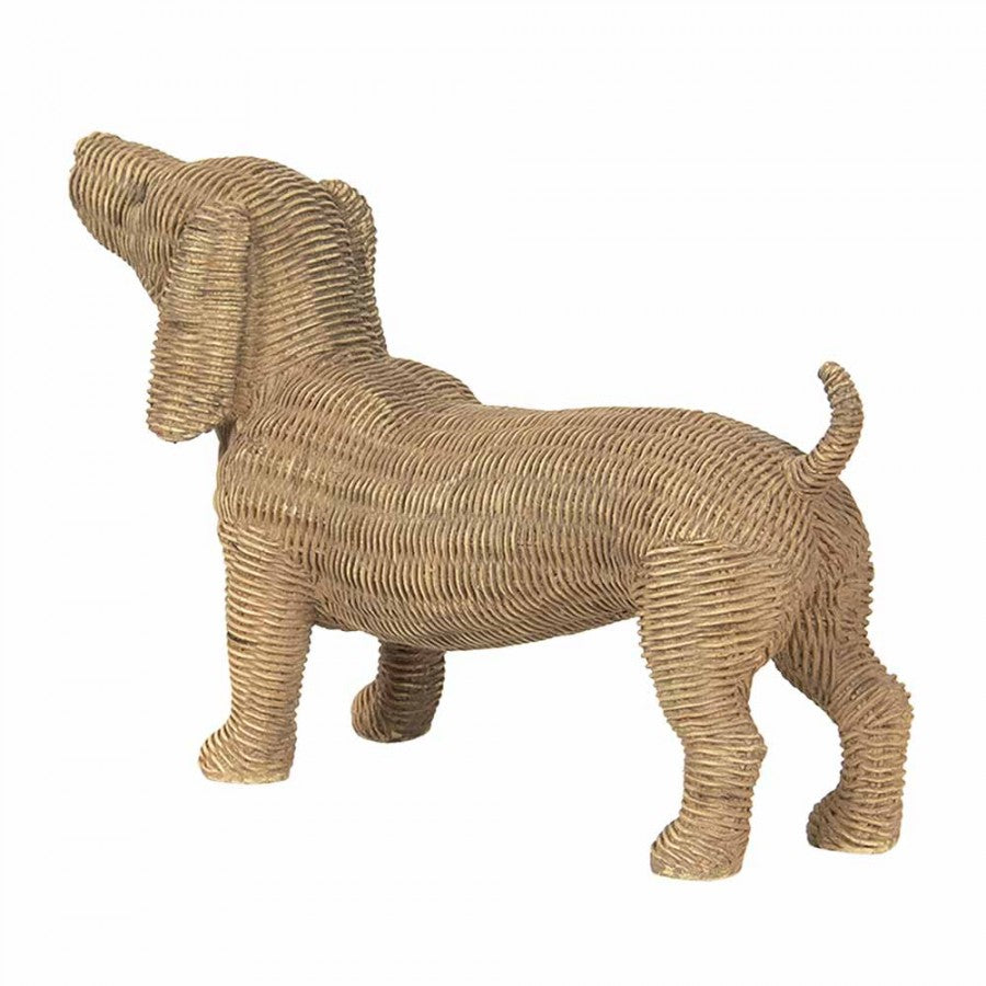 Dekorasjon Dyrehund 39x14x24 cm Brun