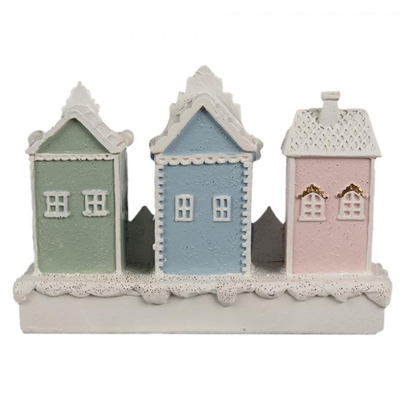 Juldekoration Inomhus Pepparkakshus 13x4x10 cm Vit