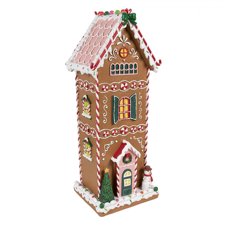Innendørs Julepynt Brun Hvit 17x14x40 cm