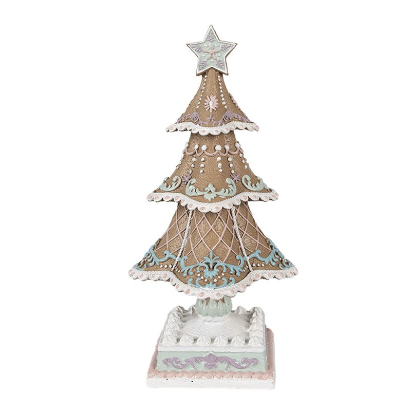 Juldekoration Inomhus Pepparkaksjulgran 25 cm Brun polyresin