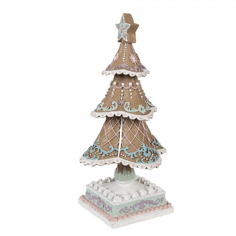 Juldekoration Inomhus Pepparkaksjulgran 25 cm Brun polyresin