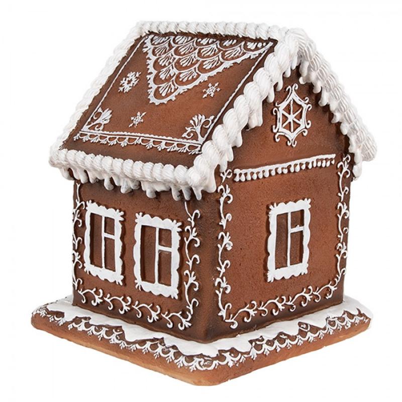 Juldekoration Inomhus Hus med LED Brun 13x13x15 cm / 3xAAA
