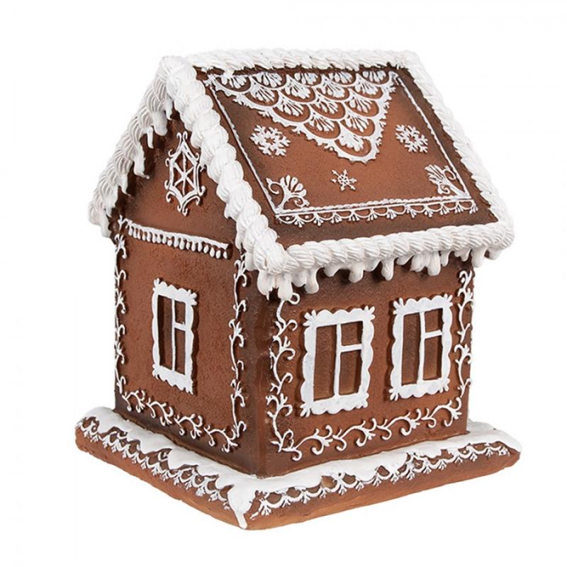 Juldekoration Inomhus Hus med LED Brun 13x13x15 cm / 3xAAA
