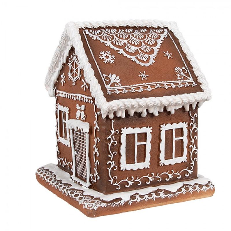 Juldekoration Inomhus Hus med LED Brun 13x13x15 cm / 3xAAA