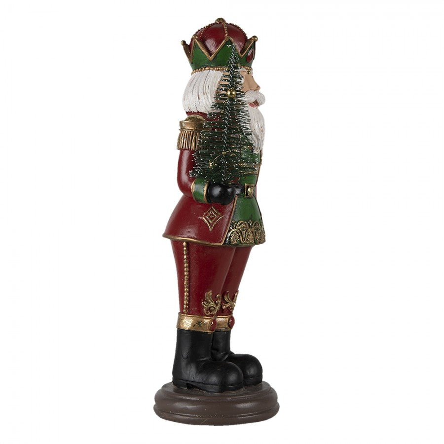 Juledekorasjon Nøtteknekker 13x10x32 Cm Rød Polyresin