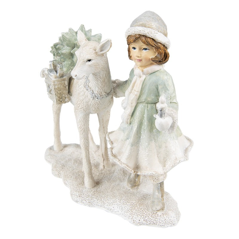 Juldekoration Inomhus Barn 18 cm Vit Polyresin