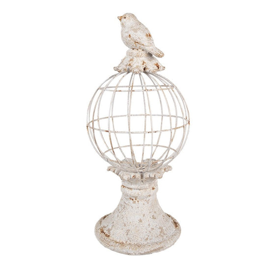 Dekorasjon Fugl 12x7x14 cm Grå