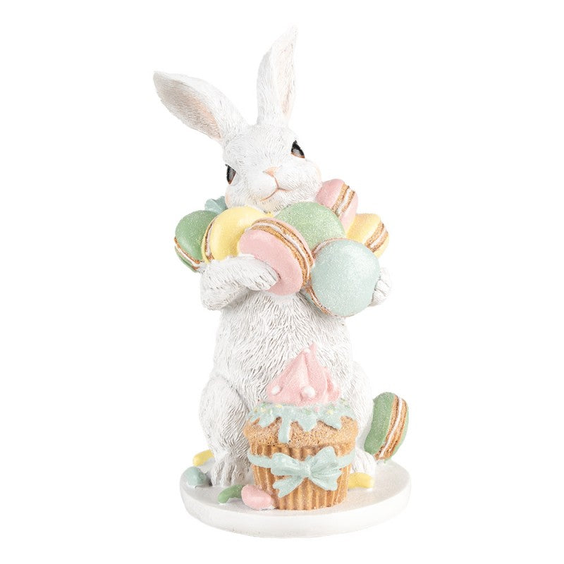 Påskdekoration Kanin 25 cm Vit macarons