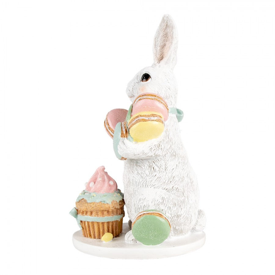 Påskdekoration Kanin 25 cm Vit macarons
