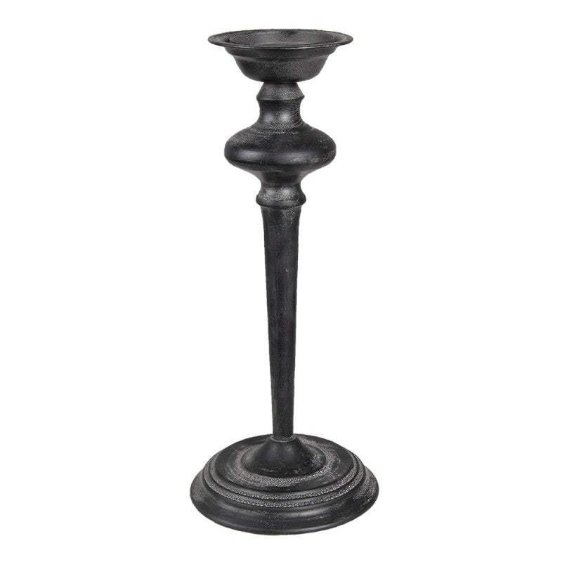 Ljusstake Svart metall Ø 16x38 Cm