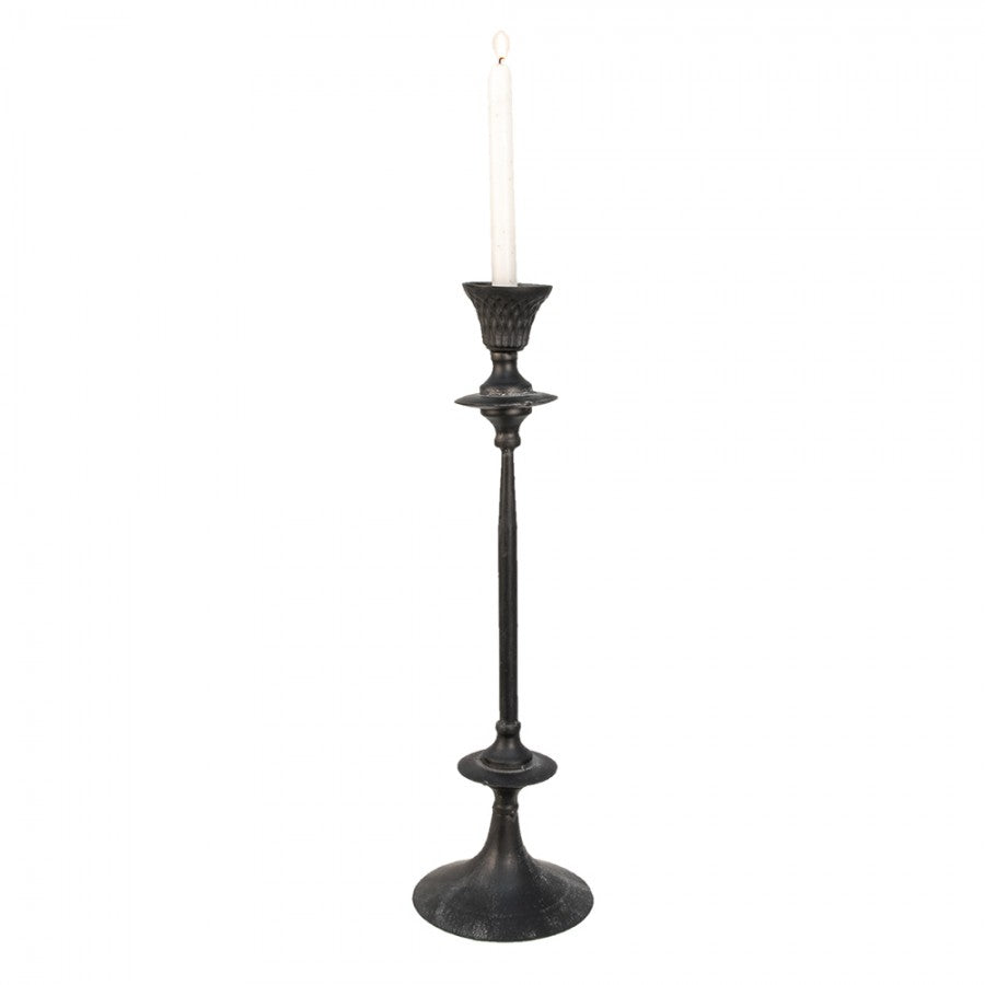 Ljusstake Svart metall Ø 15x52 Cm