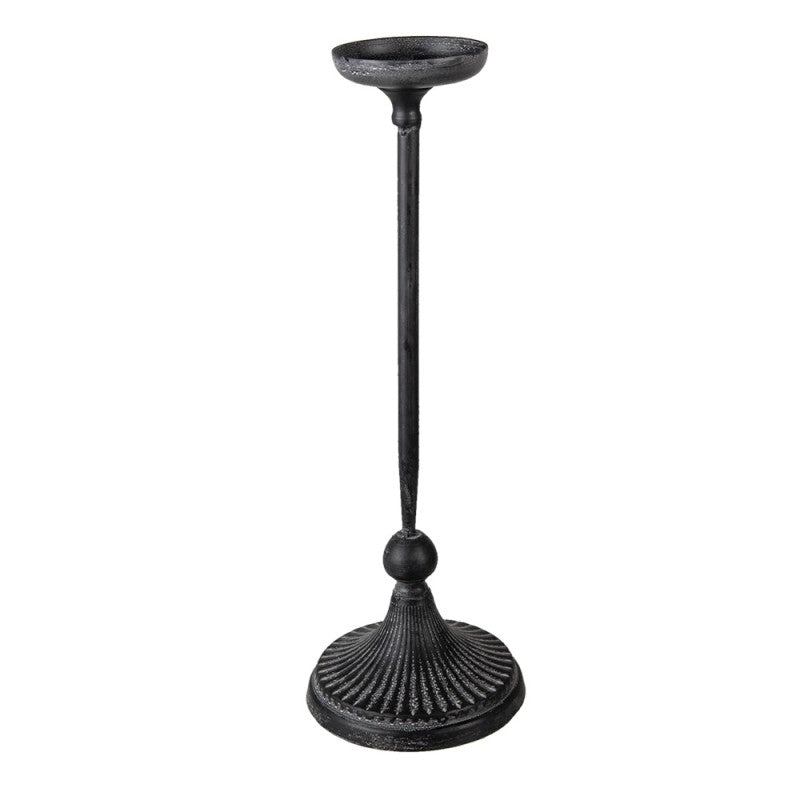 Ljusstake Svart metall Ø 18x51 Cm