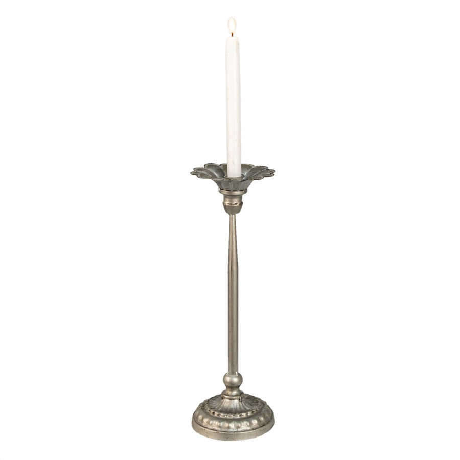 Ljusstake Silver Ø 13x40 cm